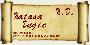 Nataša Dugić vizit kartica